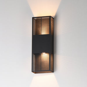 Grate Outdoor Wall Sconce Bronze M