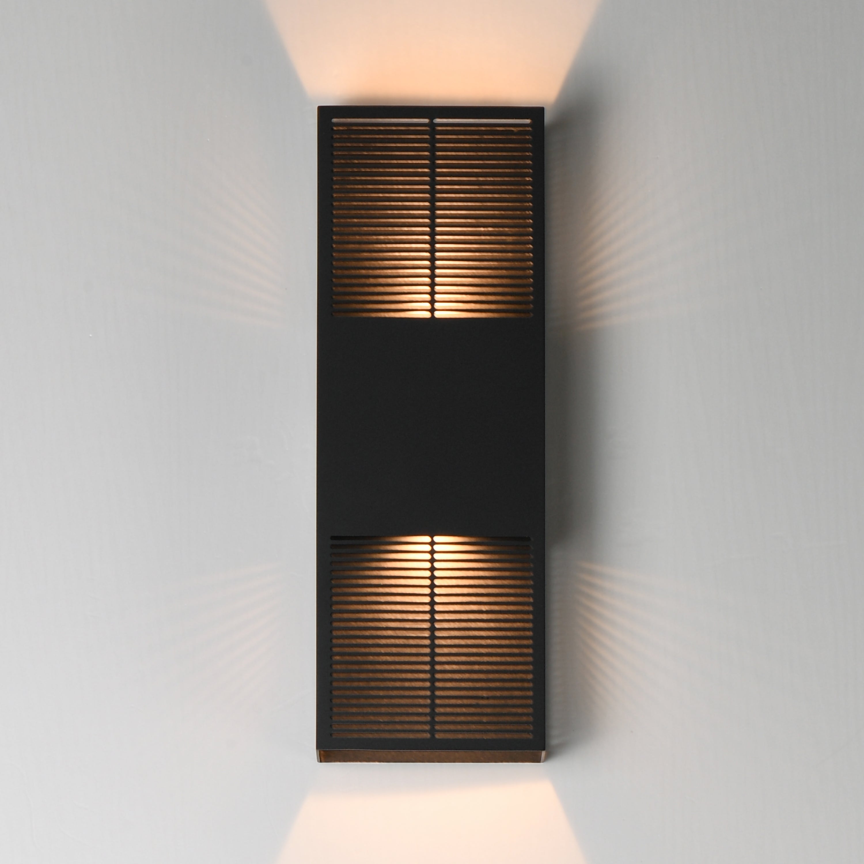 Grate Outdoor Wall Sconce Black M