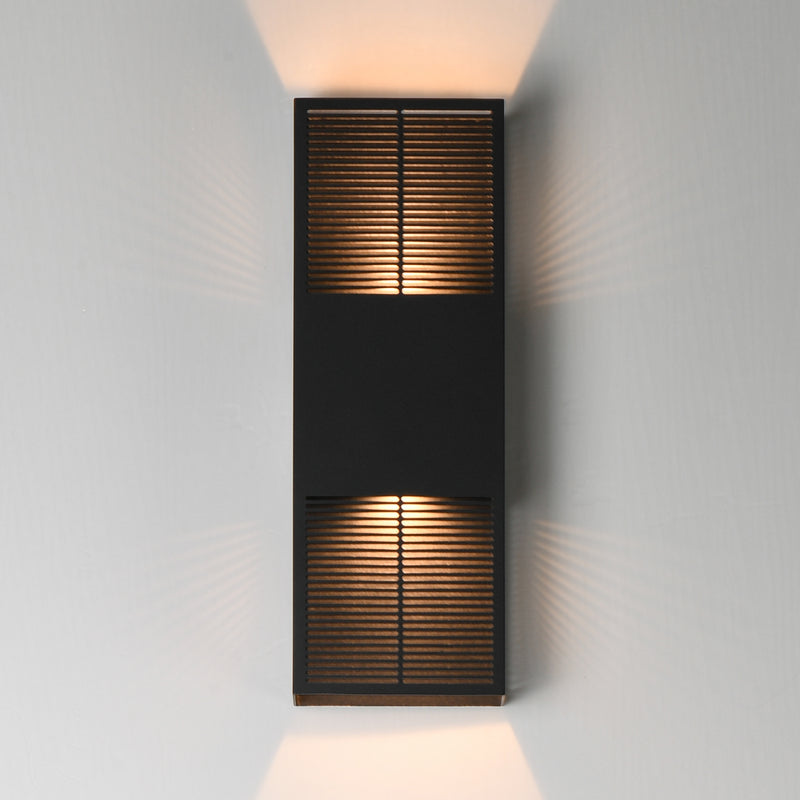 Grate Outdoor Wall Sconce Black M