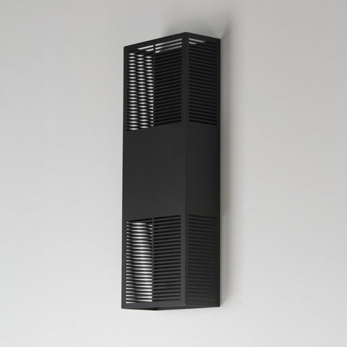 Grate Outdoor Wall Sconce Black M