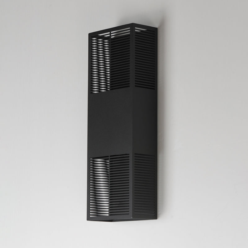 Grate Outdoor Wall Sconce Black M