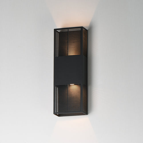 Grate Outdoor Wall Sconce Black M