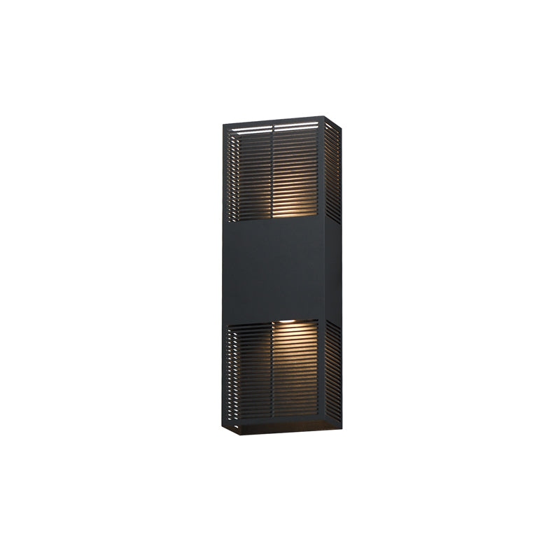 Grate Outdoor Wall Sconce Black M