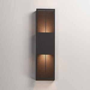Grate Outdoor Wall Sconce Bronze L