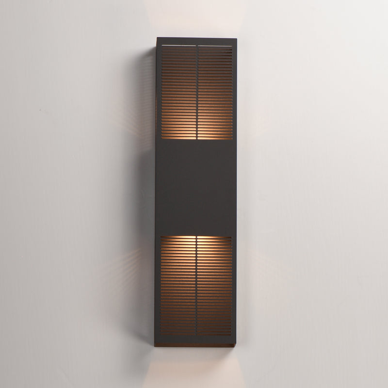 Grate Outdoor Wall Sconce Bronze L