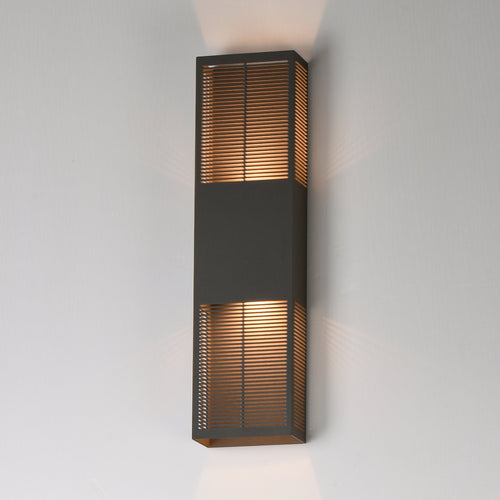 Grate Outdoor Wall Sconce Bronze L