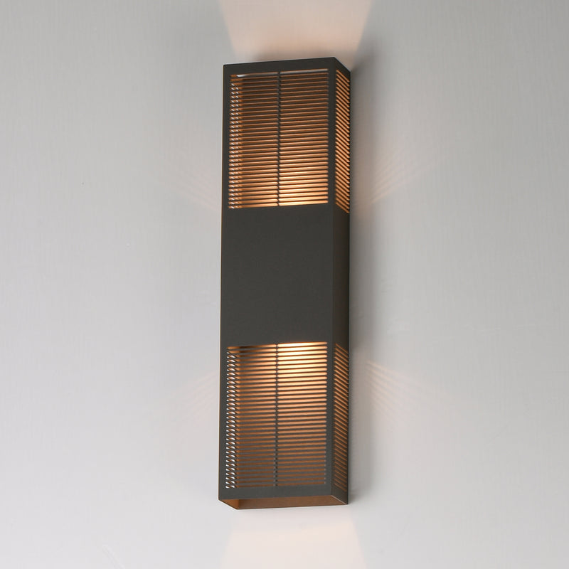Grate Outdoor Wall Sconce Bronze L