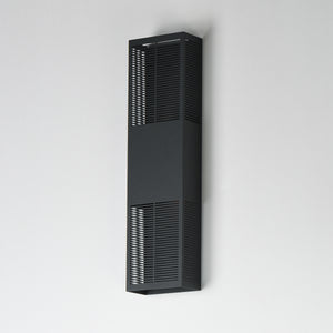 Grate Outdoor Wall Sconce Black L