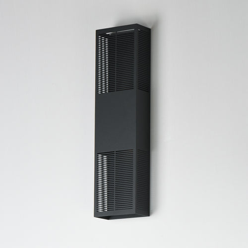 Grate Outdoor Wall Sconce Black L