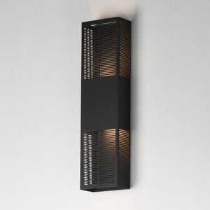 Grate Outdoor Wall Sconce Black L