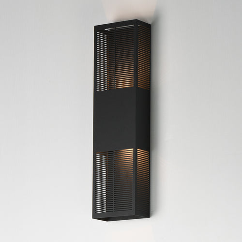 Grate Outdoor Wall Sconce Black L