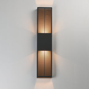 Grate Outdoor Wall Sconce Bronze XL