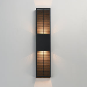 Grate Outdoor Wall Sconce Black XL
