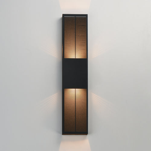 Grate Outdoor Wall Sconce Black XL