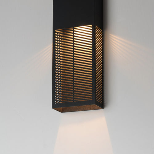 Grate Outdoor Wall Sconce Black XL
