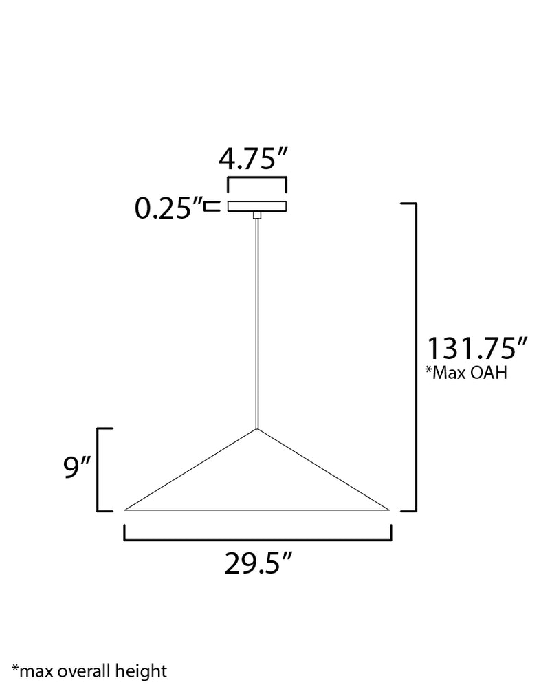 Pitch 30 Led Pendant Black