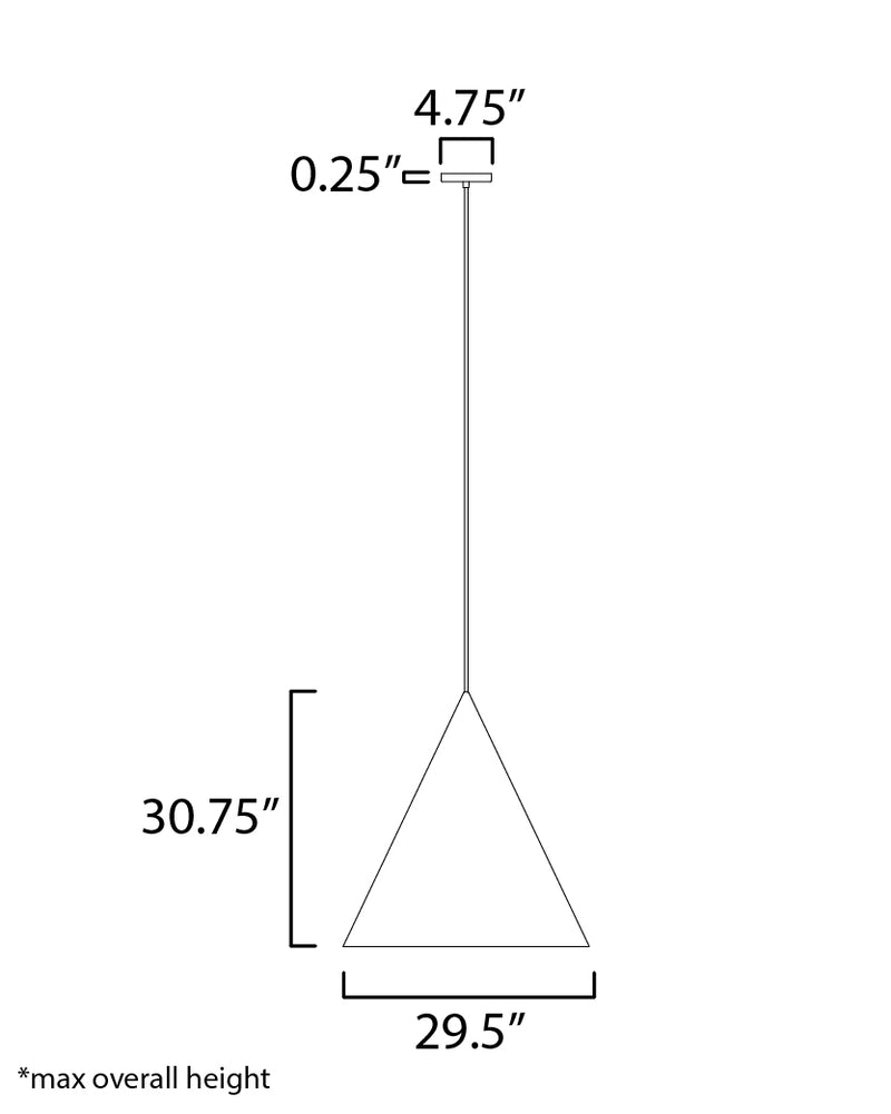 Pitch Black Led Pendant M