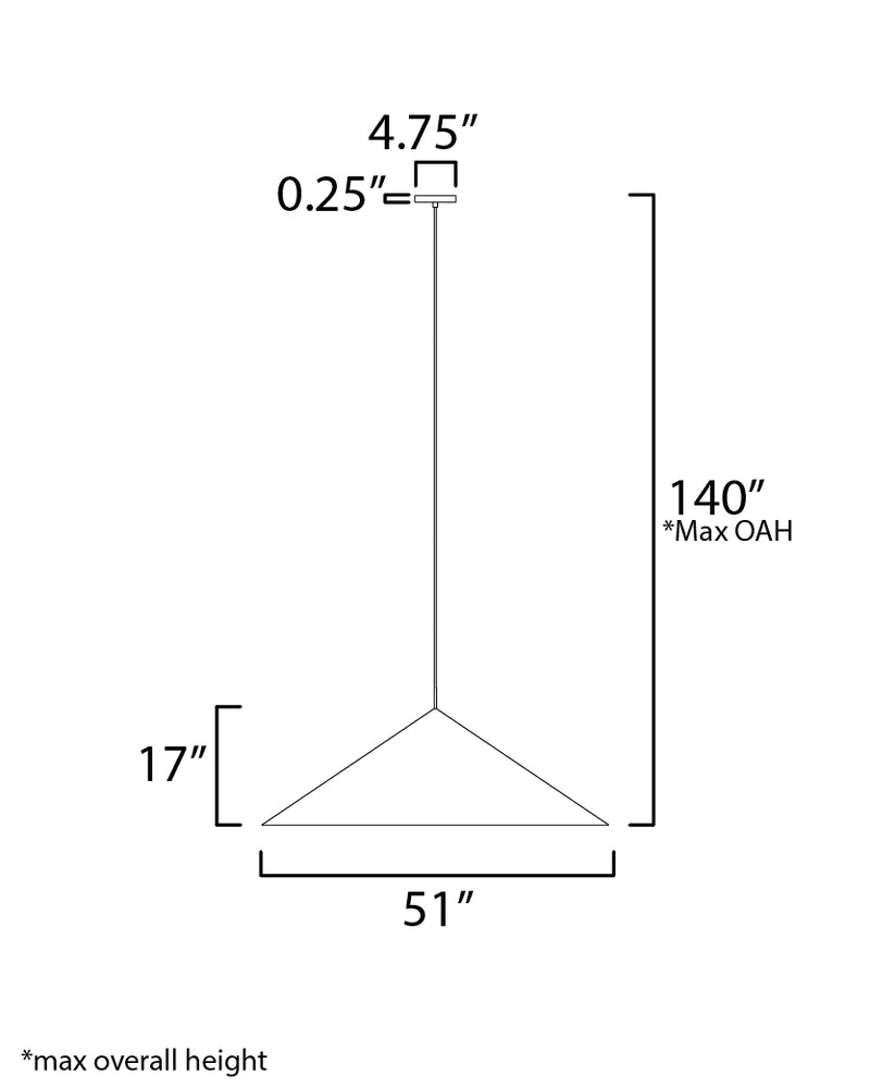 Pitch 51 Led Pendant Black