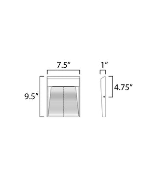 Steps Outdoor Wall Sconce Black