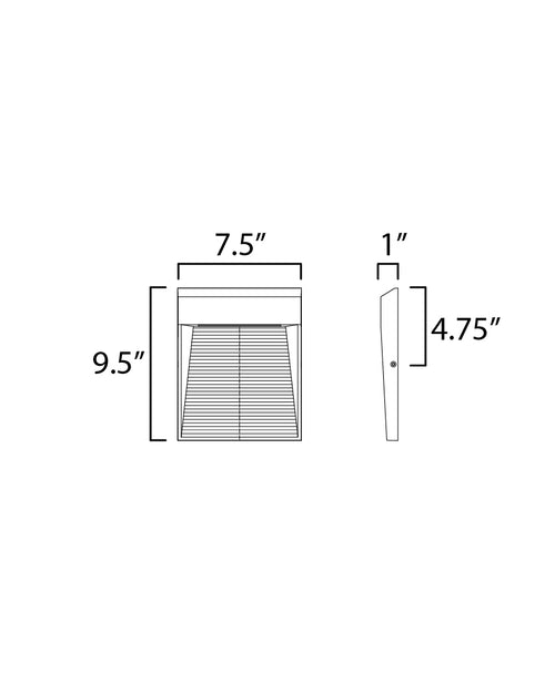 Steps Outdoor Wall Sconce Black