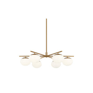 Lune Large Chandelier Brass