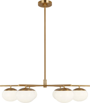 Lune Large Chandelier Brass