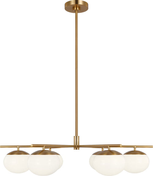Lune Large Chandelier Brass