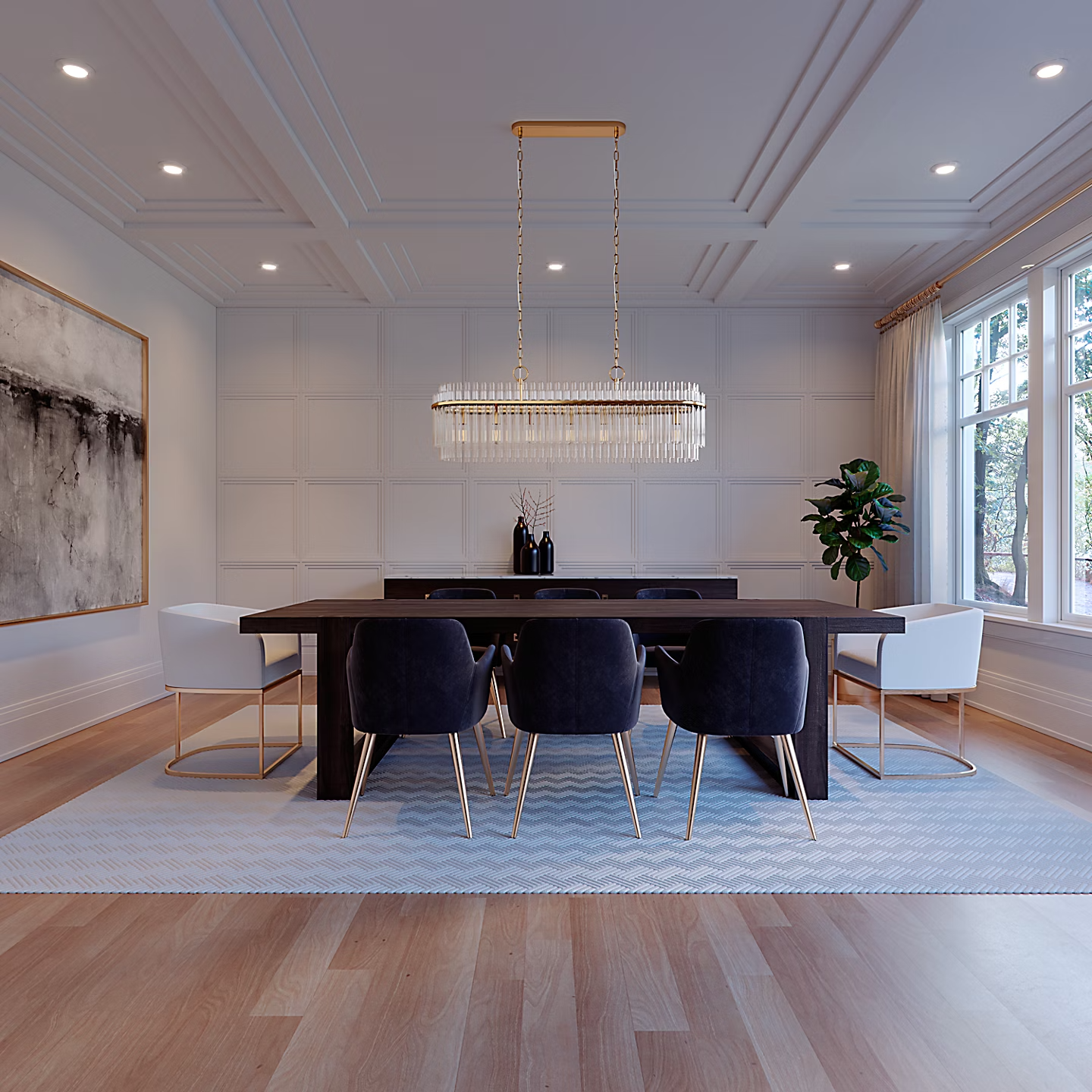 Beckett Linear Chandelier Brass