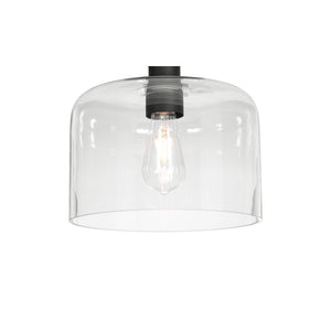 Elsa Med Base Semi-Flush Black