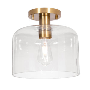 Elsa Med Base Semi-Flush Brass