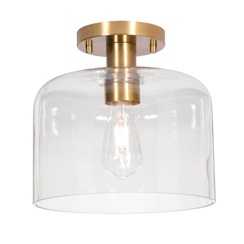 Elsa Med Base Semi-Flush Brass
