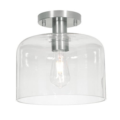 Elsa Med Base Semi-Flush Nickel