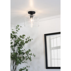 Elsa Med Base Semi-Flush Black