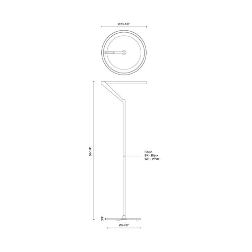 Roda 66 Floor Lamp Black