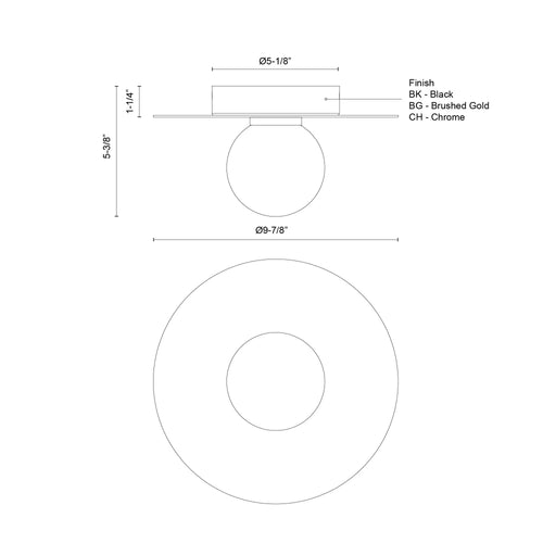 Elixir Chrome Flush Mount M