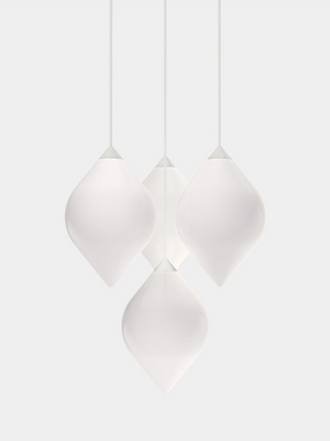 Flare Top Pendant Cased Opalescent Glass
