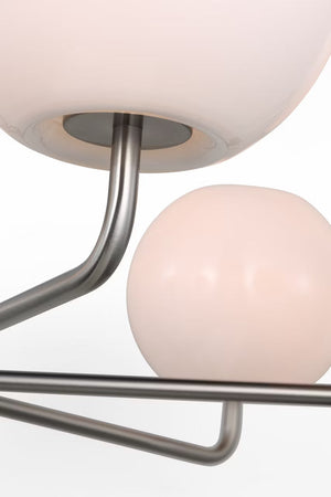 Rory Six Light Chandelier Nickel