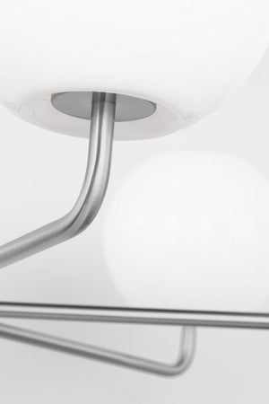 Rory Six Light Chandelier Nickel