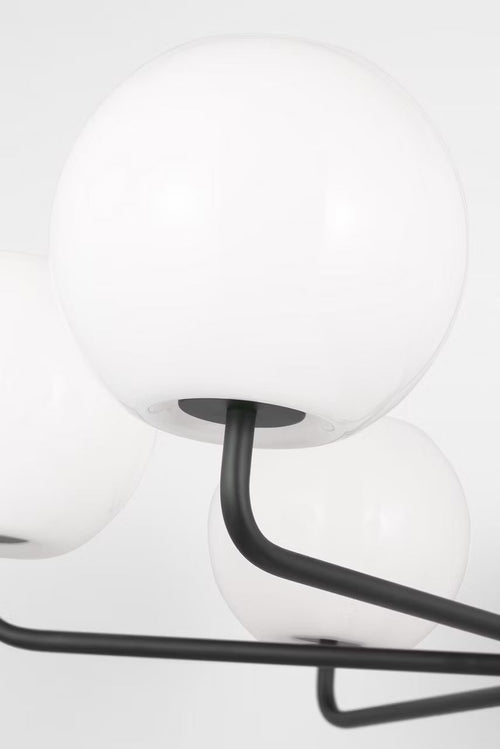 Rory Six Light Chandelier Black