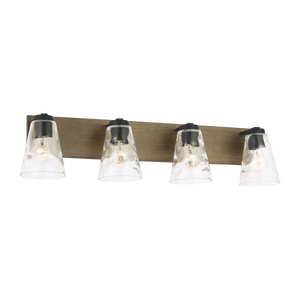 Dunton Four Light Bath Black
