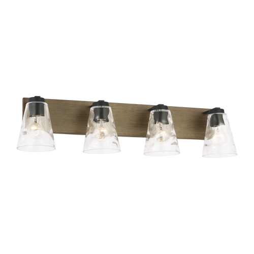 Dunton Four Light Bath Black