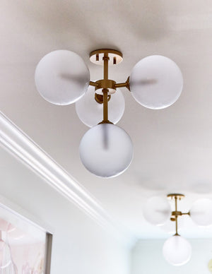 Ashleigh Semi Flush Mount Brass