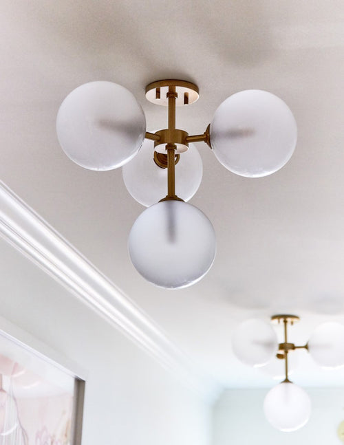 Ashleigh Semi Flush Mount Brass