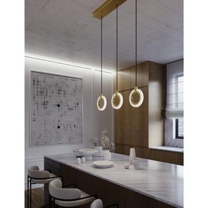Halo 3 Linear Pendant Brass