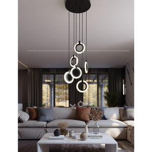 Halo 6 Linear Pendant Black