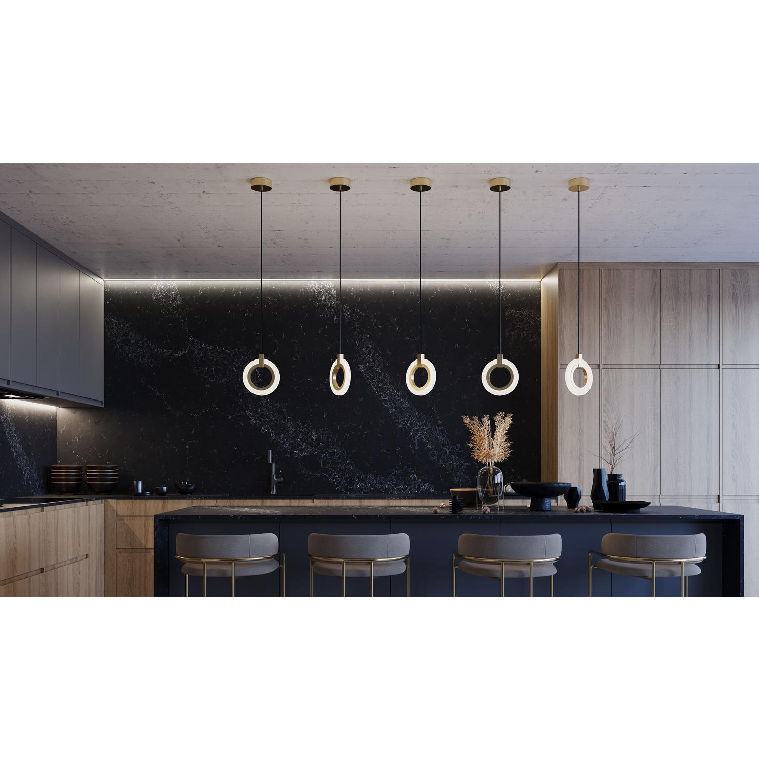 Halo 8 Led Pendant Brass