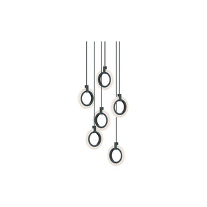 Halo 6 Linear Pendant Black