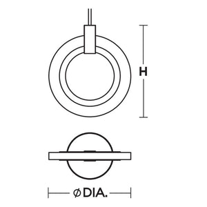 Halo 8 Led Pendant Brass