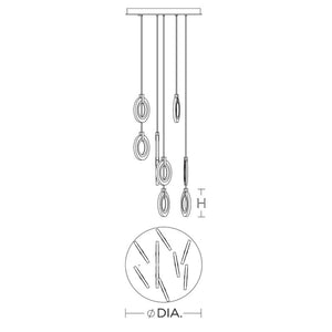 Halo 9 Round Pendant Black