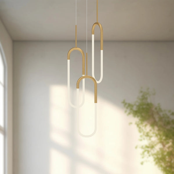 Huron 3 Head Multi Pendant Gold